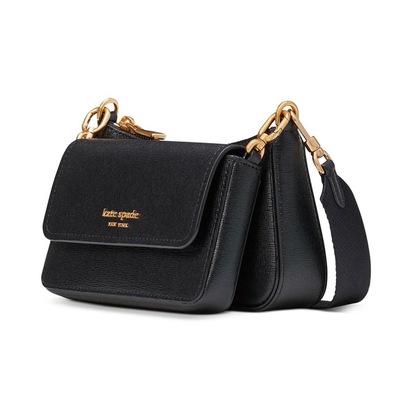 Morgan Saffiano Leather Double Up Crossbody