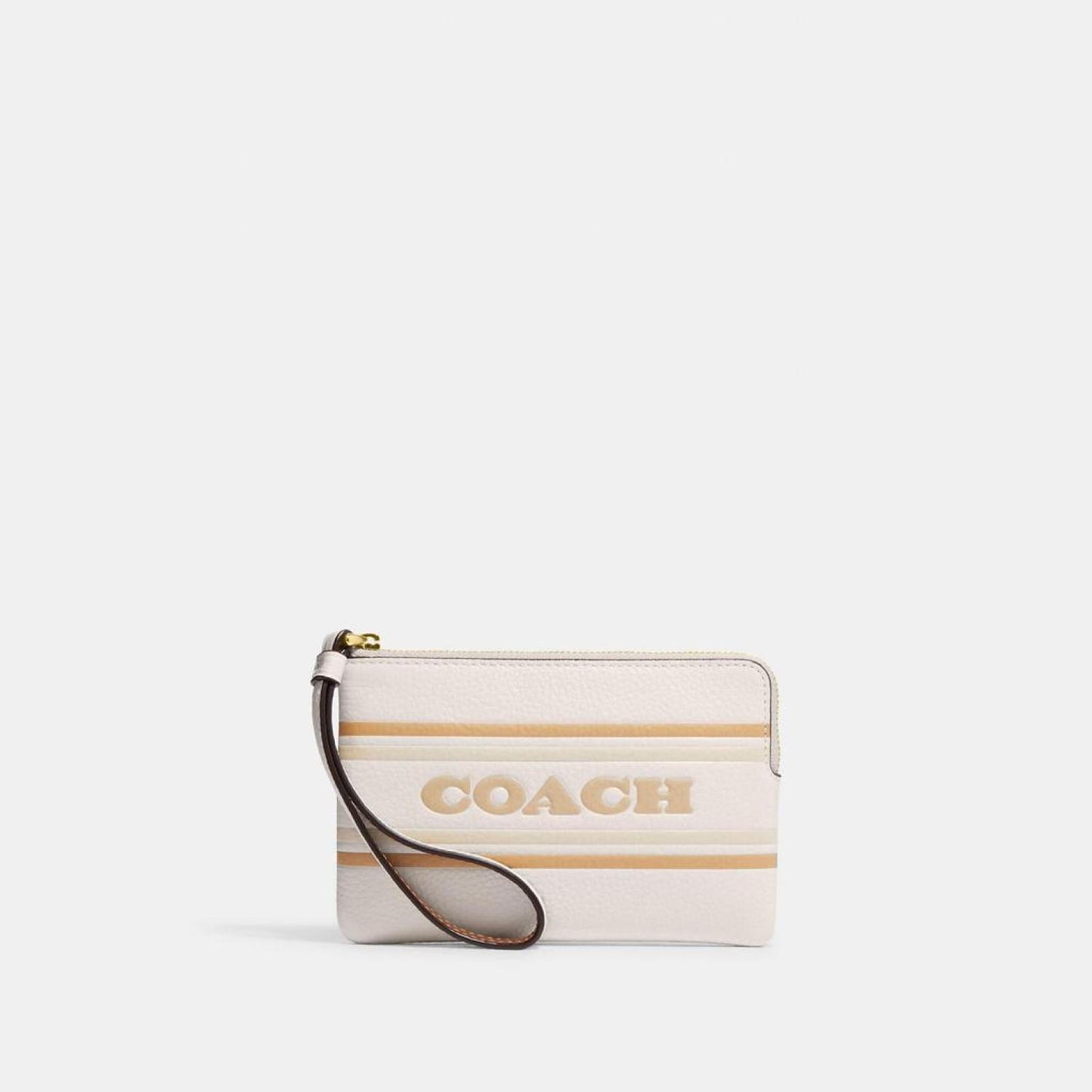 Coach Outlet Corner Zip Wristlet With Coach Stripe