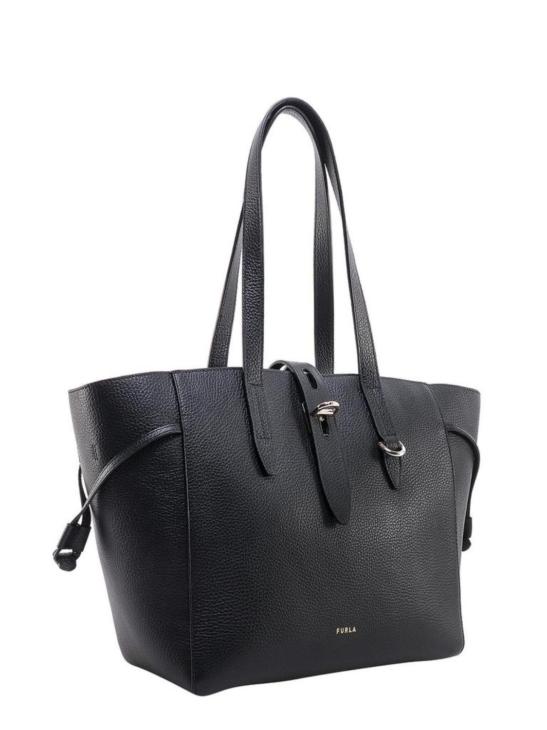 Furla Net Logo Detailed Tote Bag