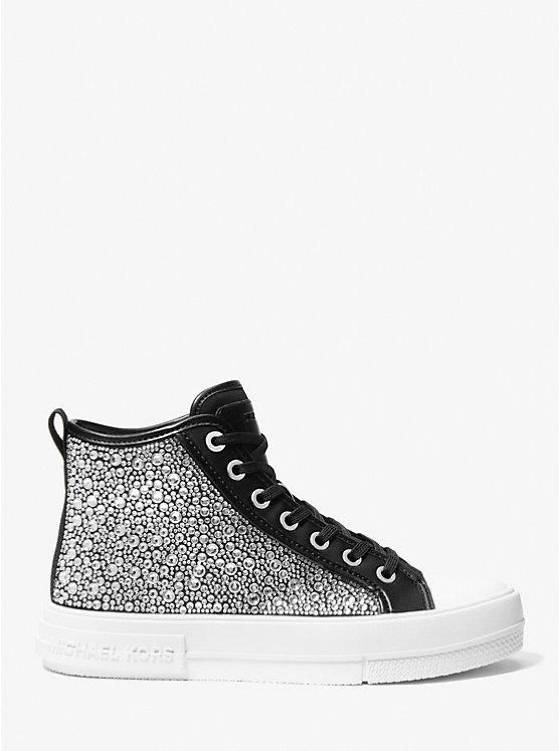 Evy Embellished Scuba High-Top Sneaker