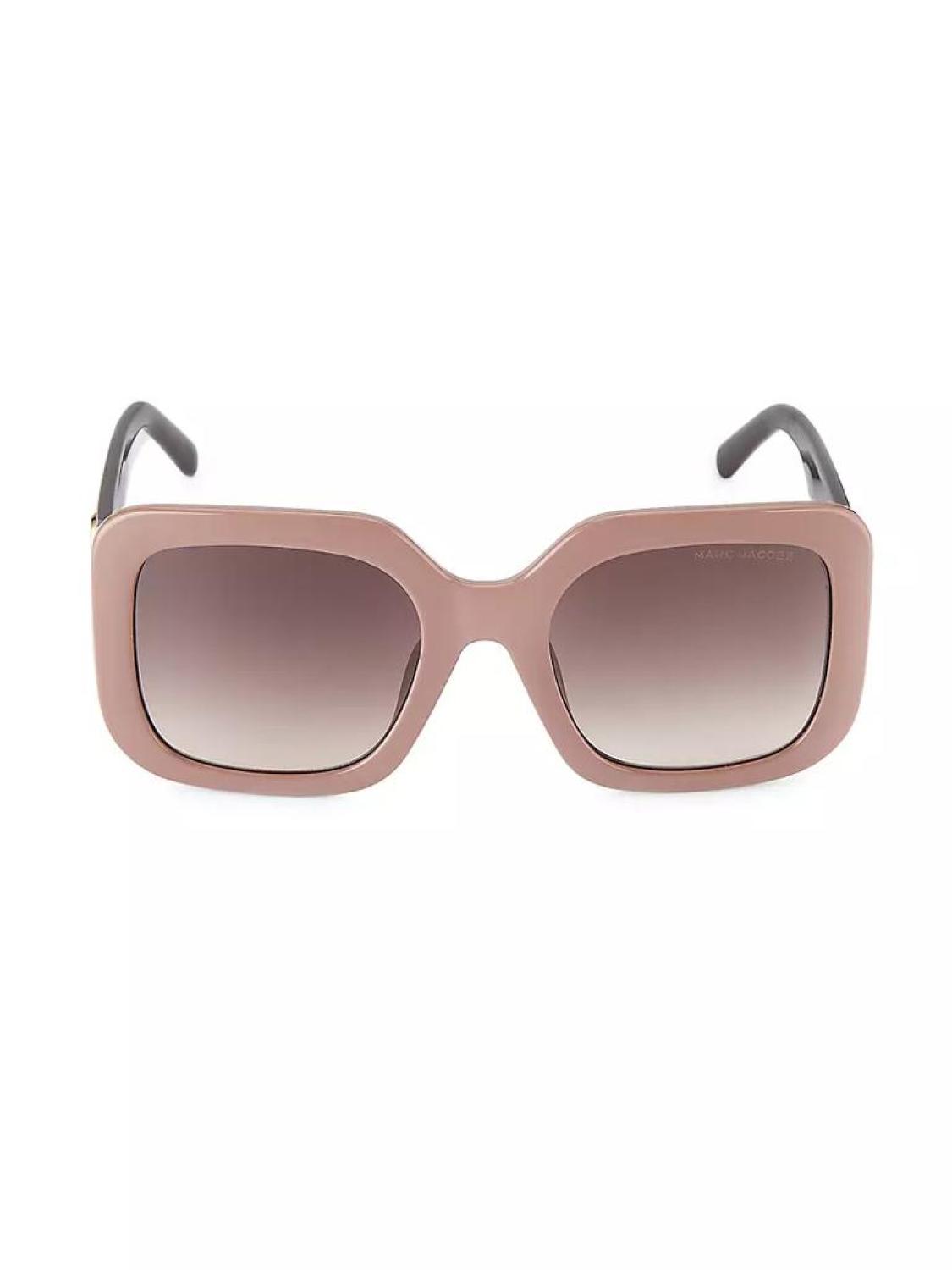 53MM Square Colorblocked Sunglasses