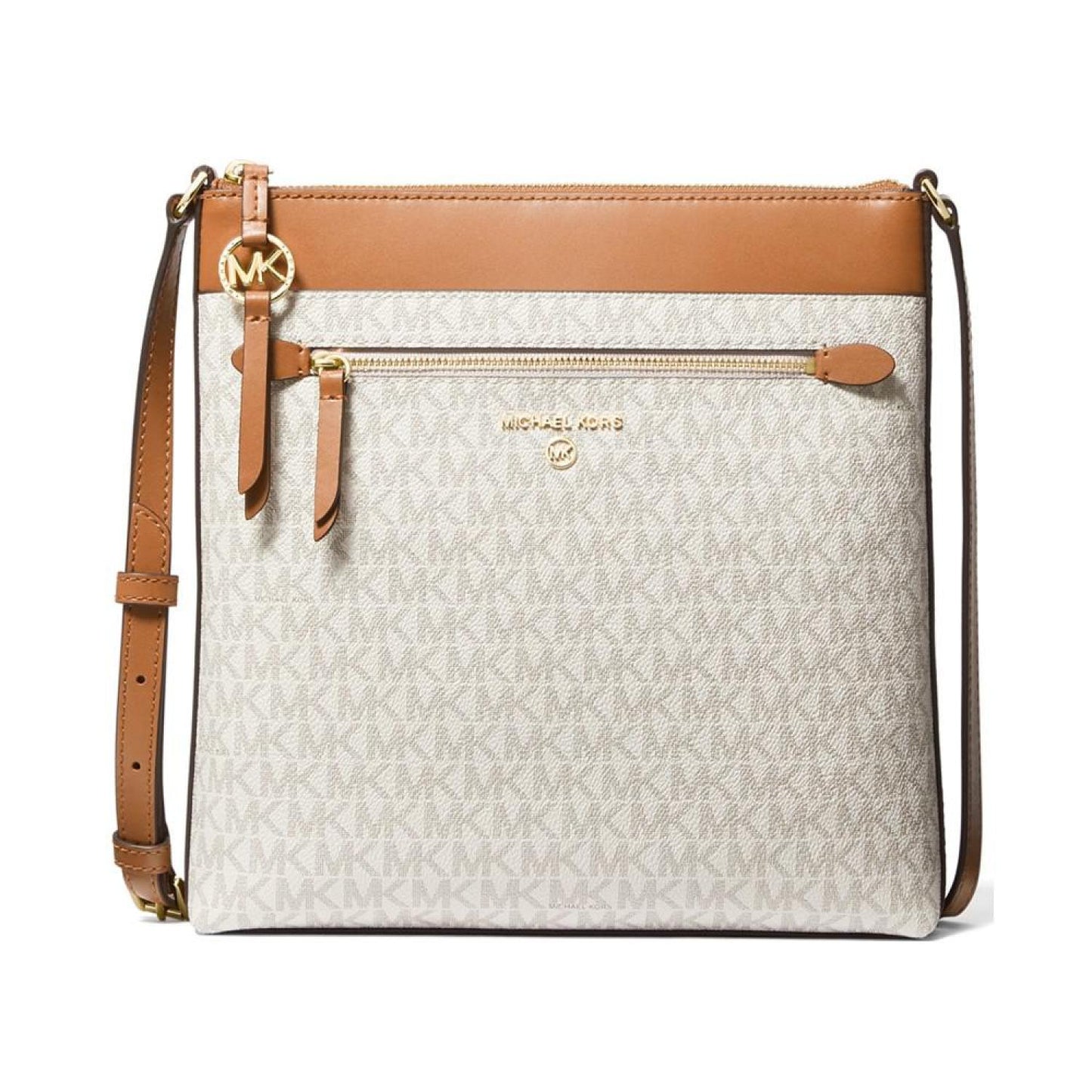 Logo Jet Set Charm Large North South Flat Crossbody