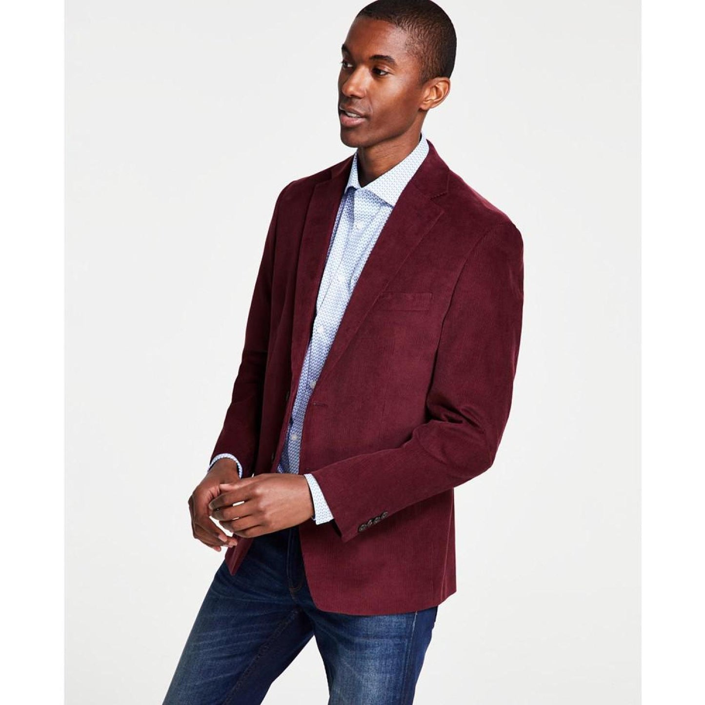 Men's Classic-Fit Stretch Corduroy Solid Sport Coat