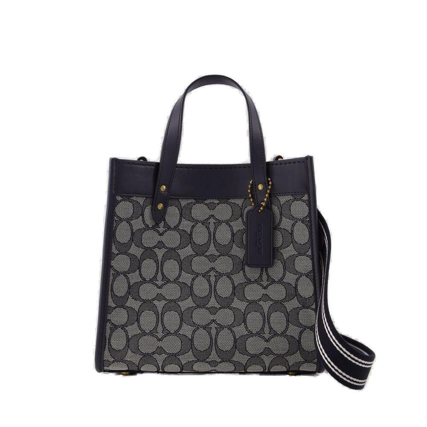 Coach Monogram-Jacquard Small Top Handle Bag