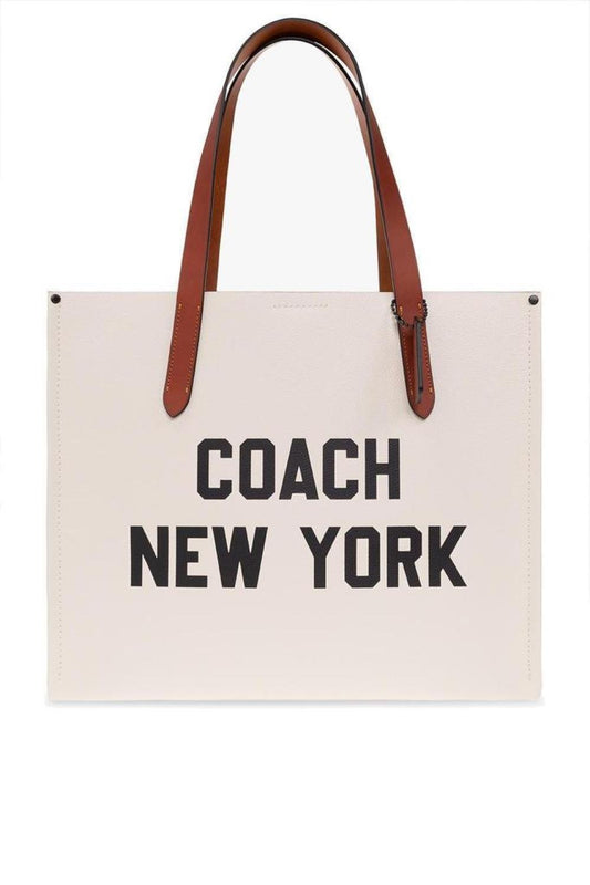 Coach Relay Logo Printed Tote Bag