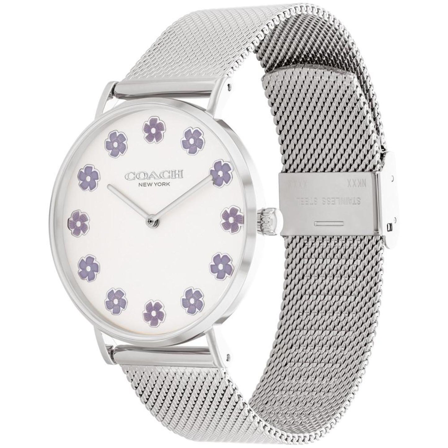 Women's Perry Quartz Silver-Tone Stainless Steel Mesh Bracelet Watch 36mm