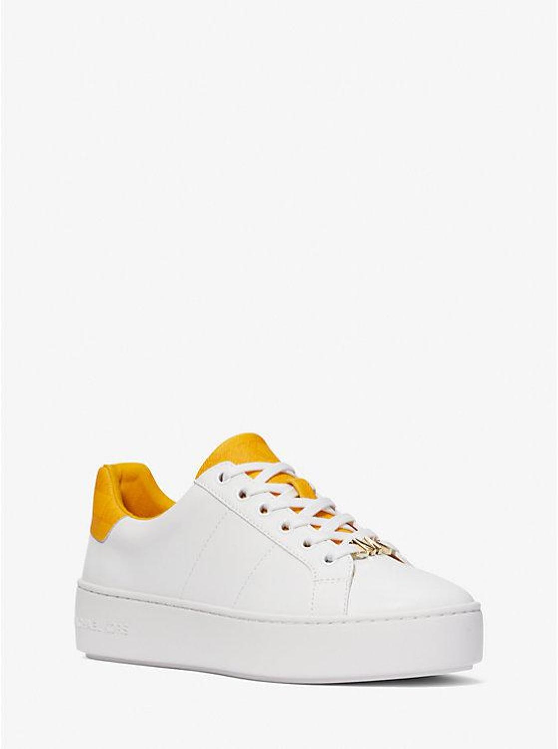 Poppy Faux Leather and Logo Sneaker