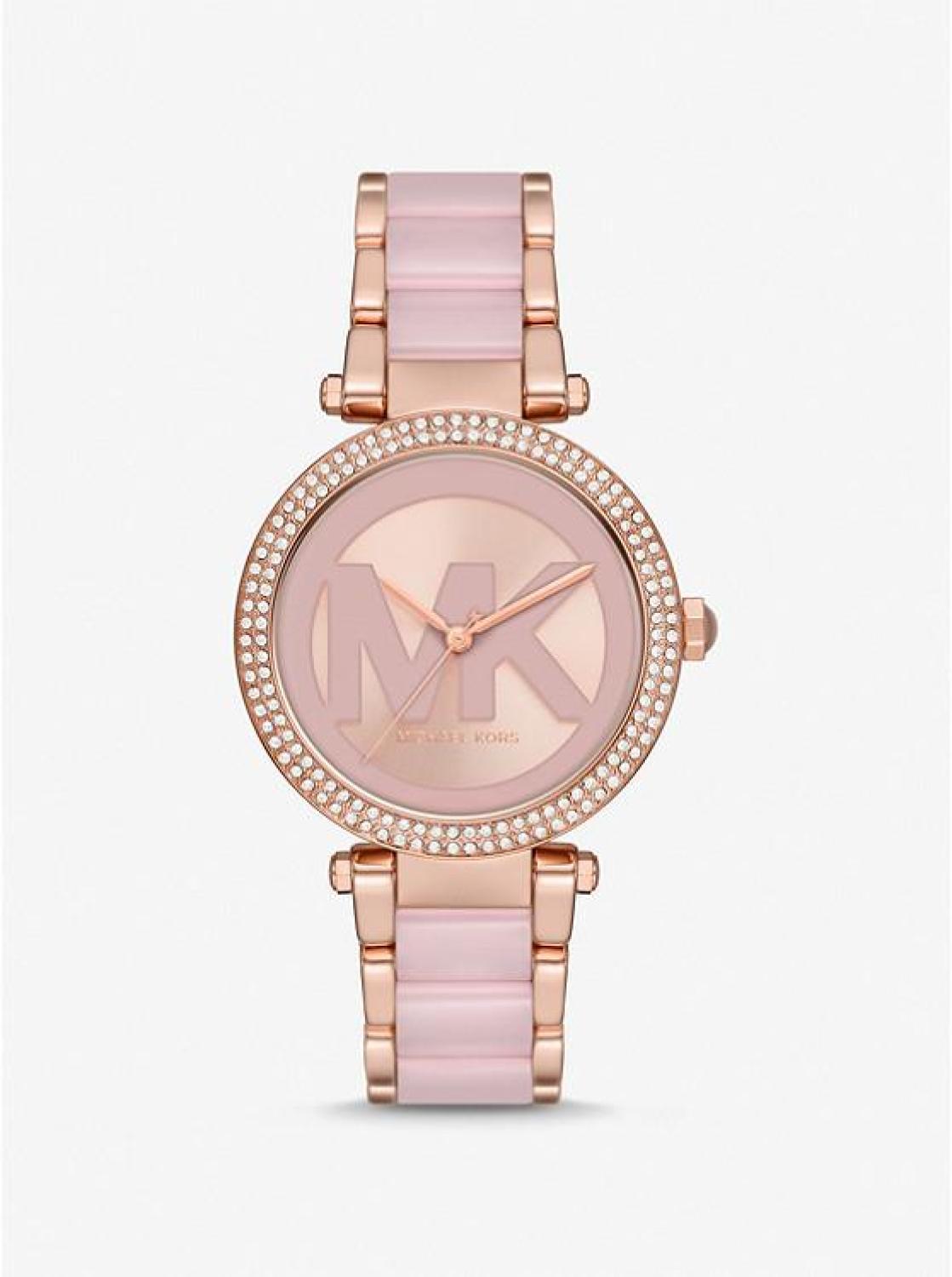 Parker Pavé Rose Gold-Tone and Acetate Watch