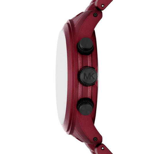 Men's Runway Chronograph Red Matte Coated Stainless Steel Bracelet Watch 45mm