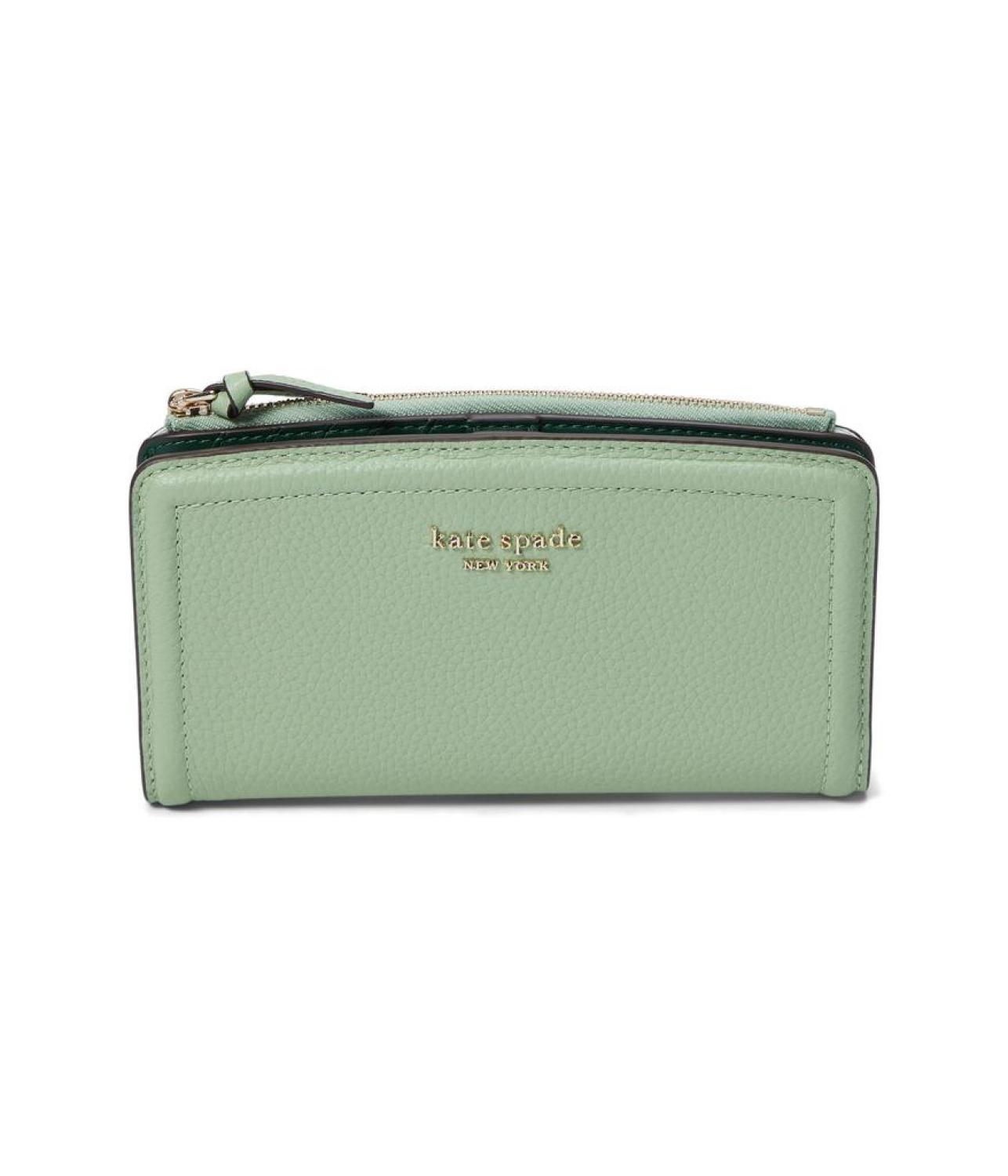 Knott Pebbled Leather Zip Slim Wallet