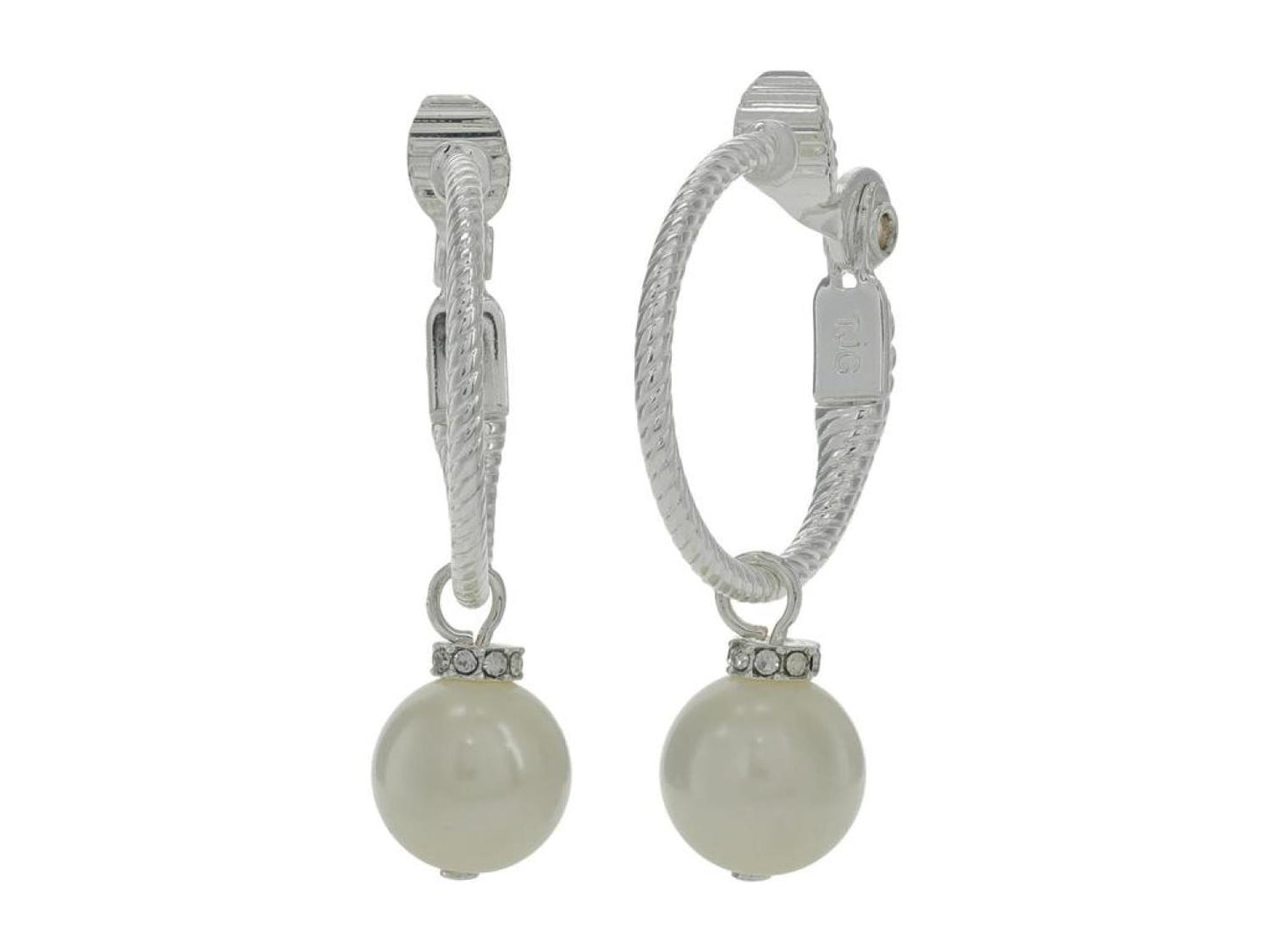 30 mm Twisted Rope Pave Hoop Earrings