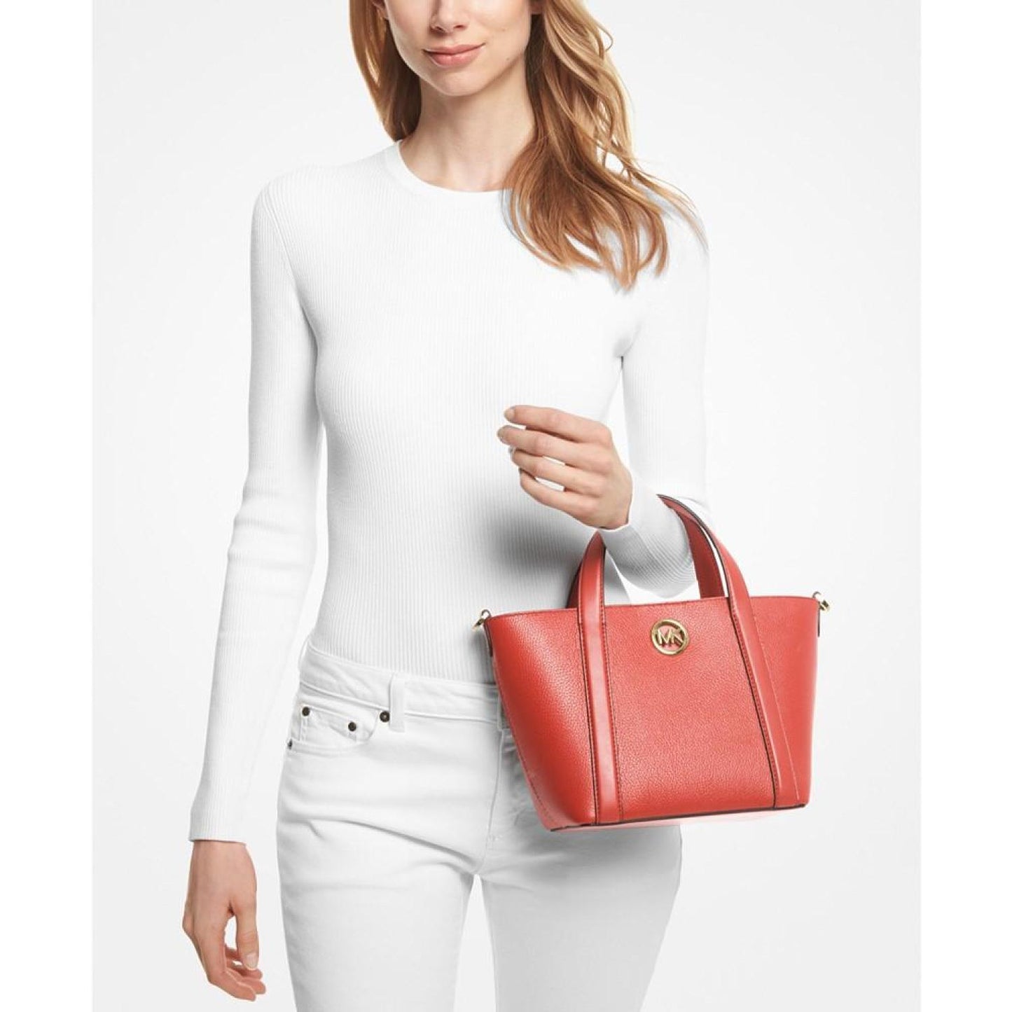 Hadleigh Small Leather Double Handle Tote Messenger