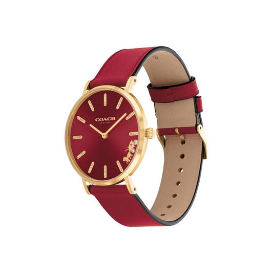 Women's Perry Red Leather Strap Watch