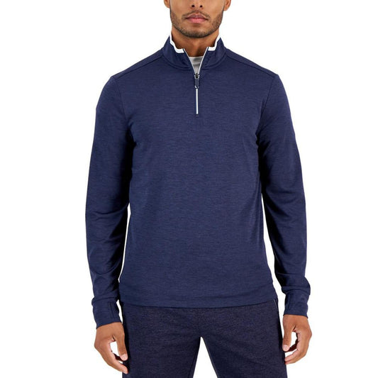 Men's Athletic-Fit Wrinkle-Resistant Performance Stretch 1/4-Zip Mock Neck Sweatshirt