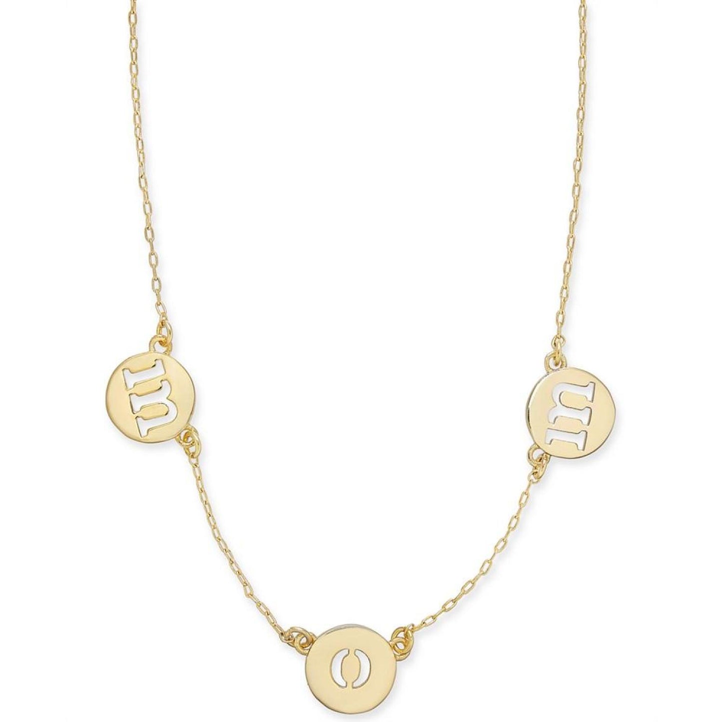 Gold-Tone MOM Collar Necklace, 15-1/2" + 3" extender