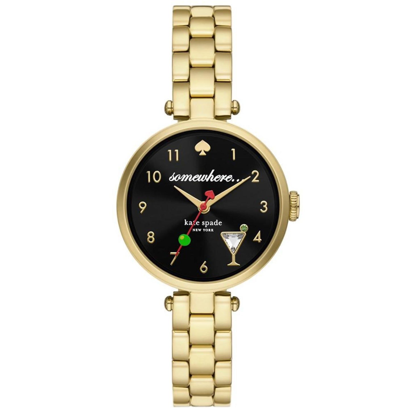 Women's Holland Quartz Three Hand Gold-Tone Stainless Steel Watch 28mm