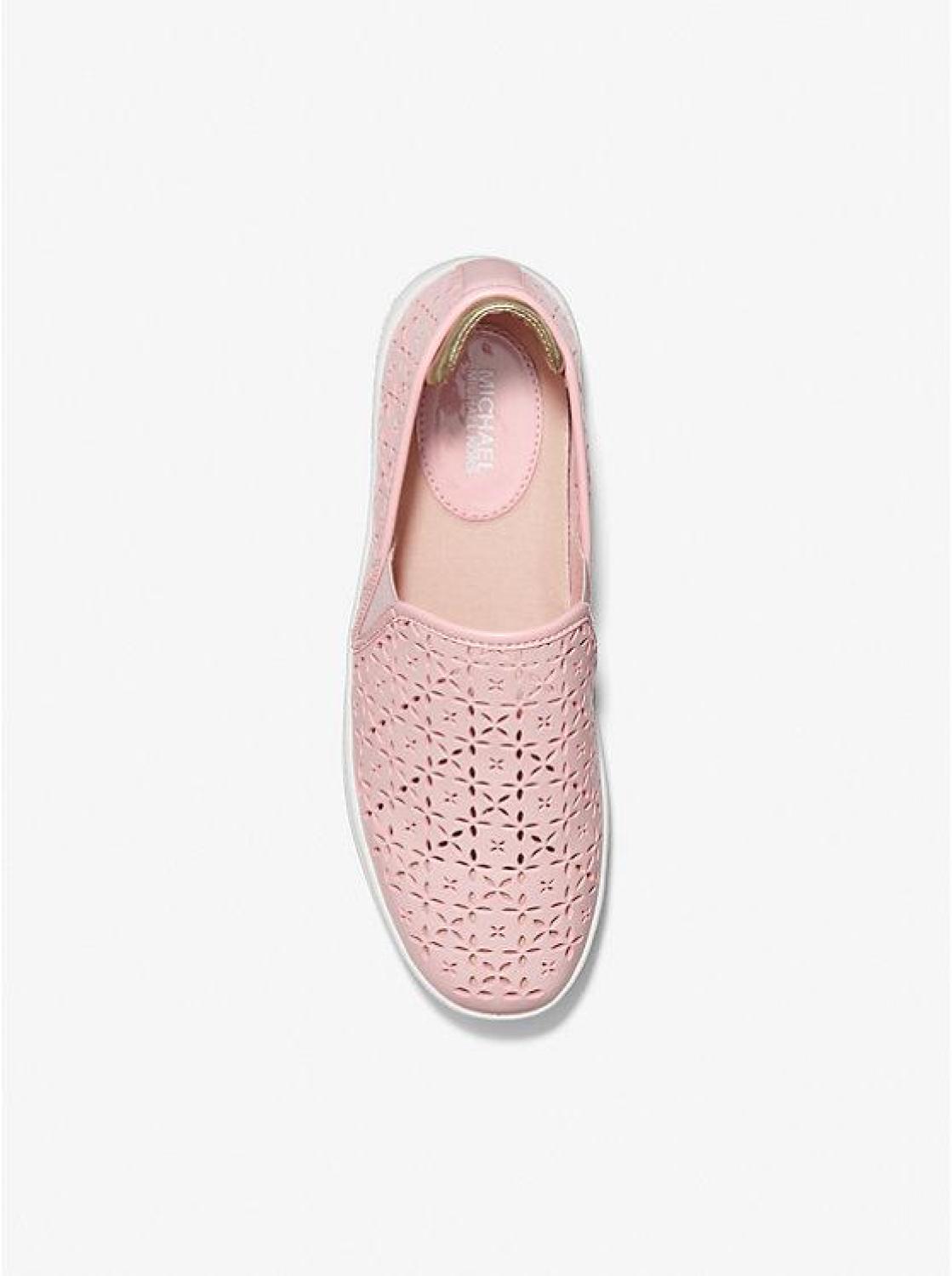 Ophelia Perforated Faux Leather Slip-On Sneaker
