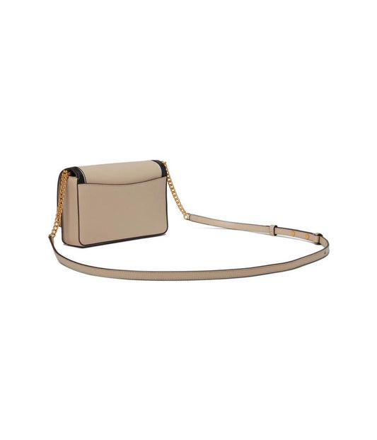 Morgan Color-Blocked Saffiano Leather Flap Chain Wallet