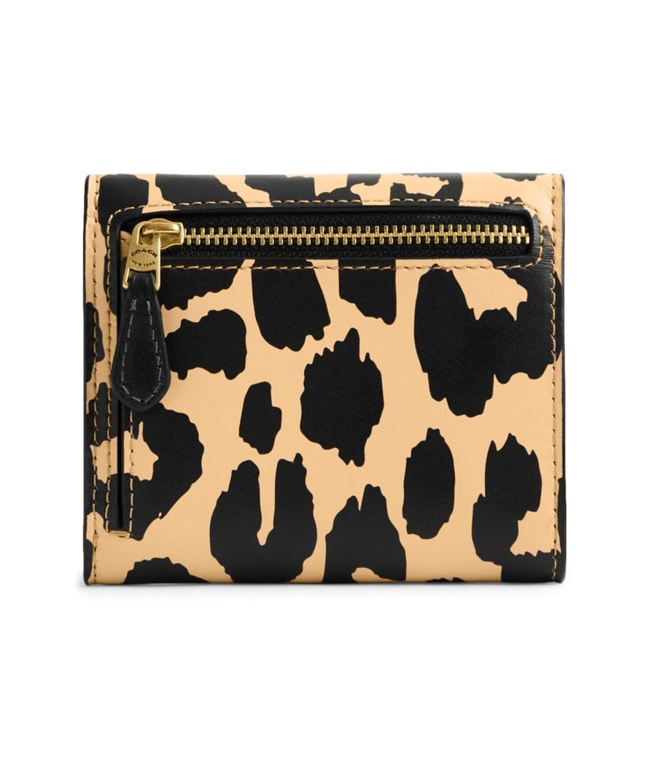 Leopard Printed Leather Wyn Small Wallet