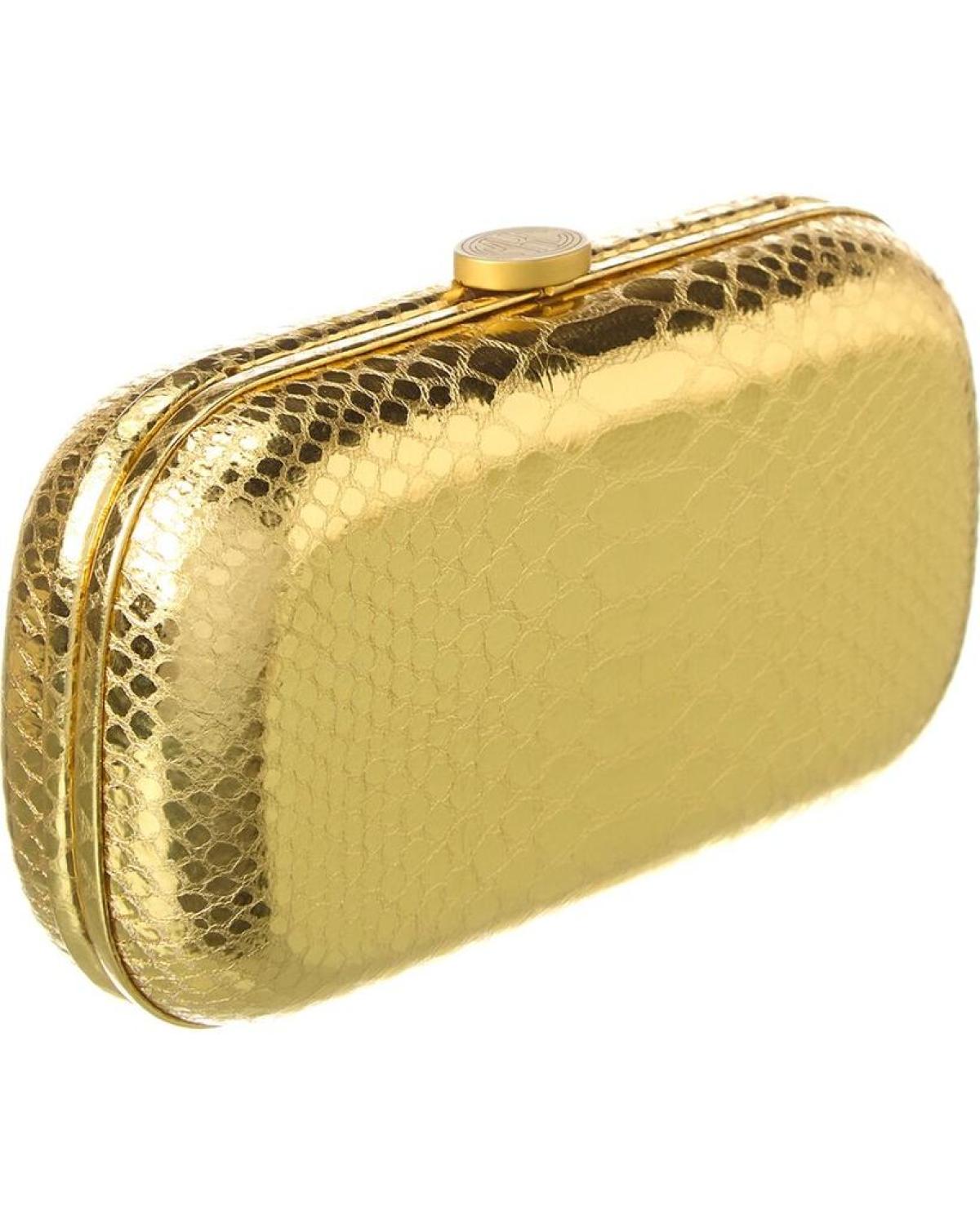 Michael Kors Collection Pill Leather Minaudiere Clutch