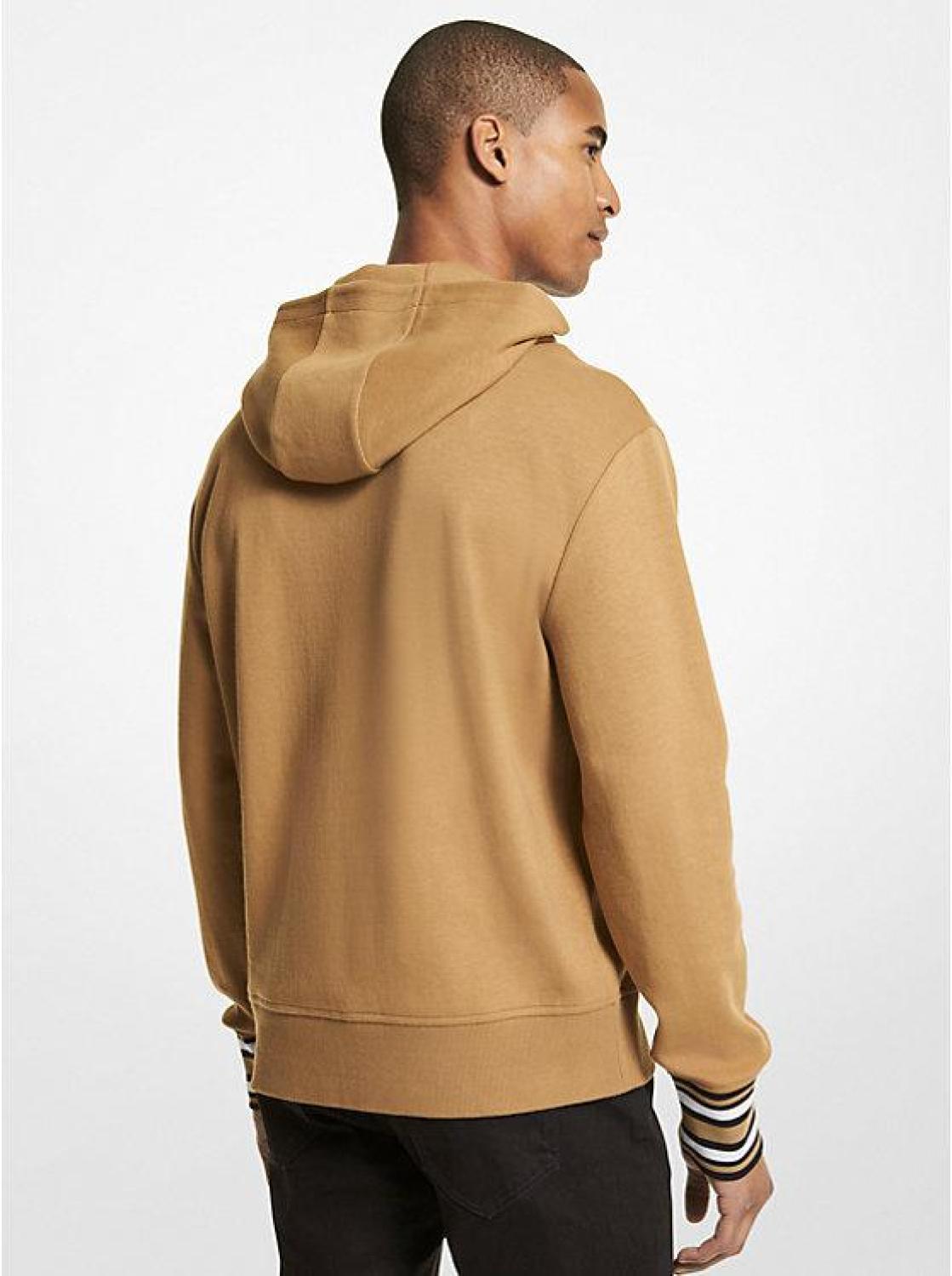 Striped Cotton Blend Hoodie