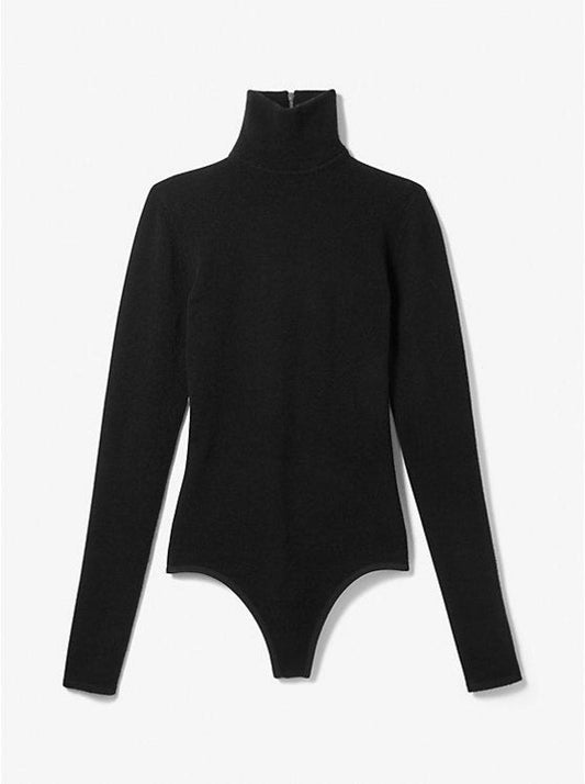 Stretch Cashmere Turtleneck Bodysuit