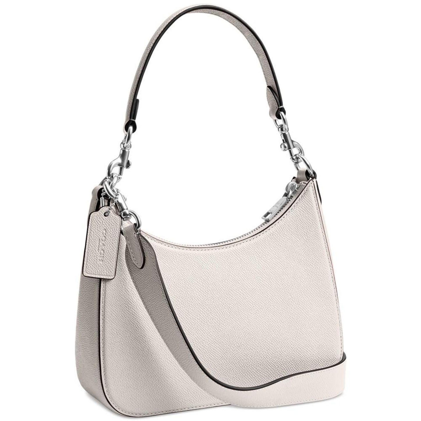 Small Crossgrain Leather Hobo Crossbody Bag