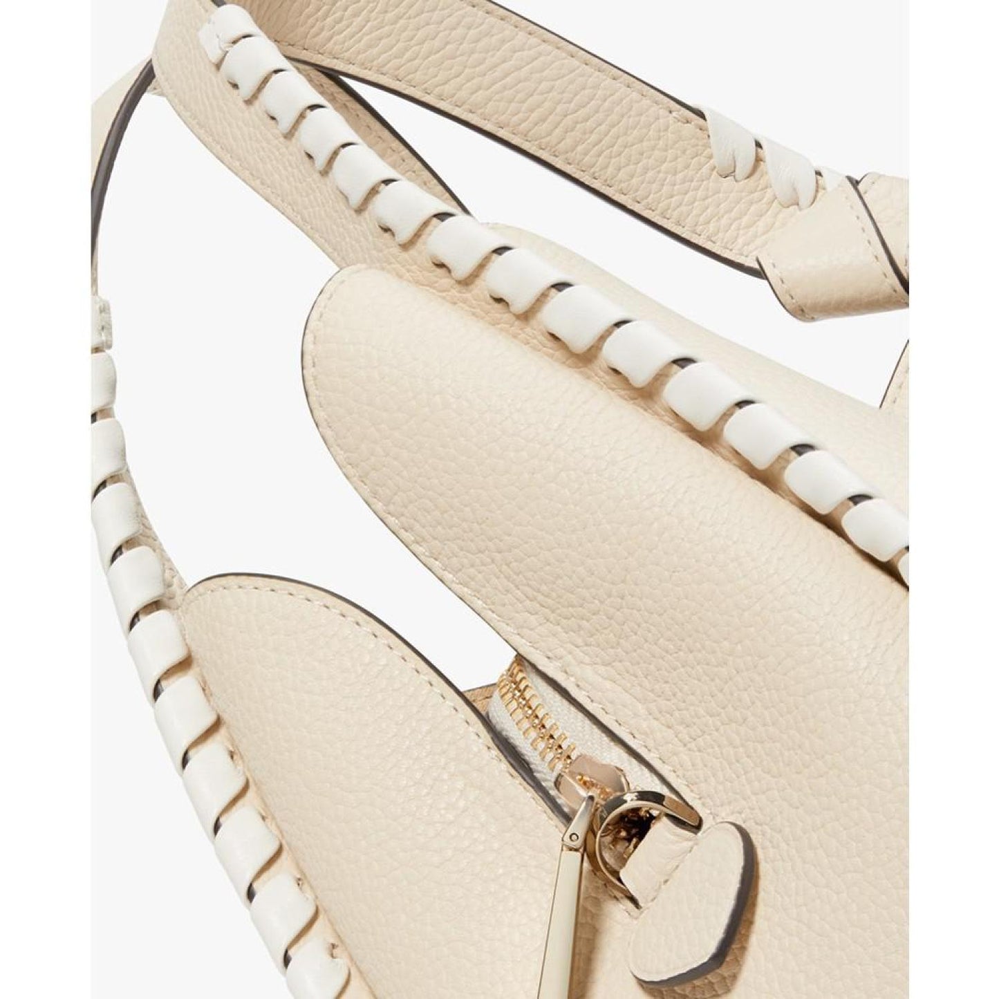 Knott Whipstitched Pebbled Leather Small Shoulder Bag