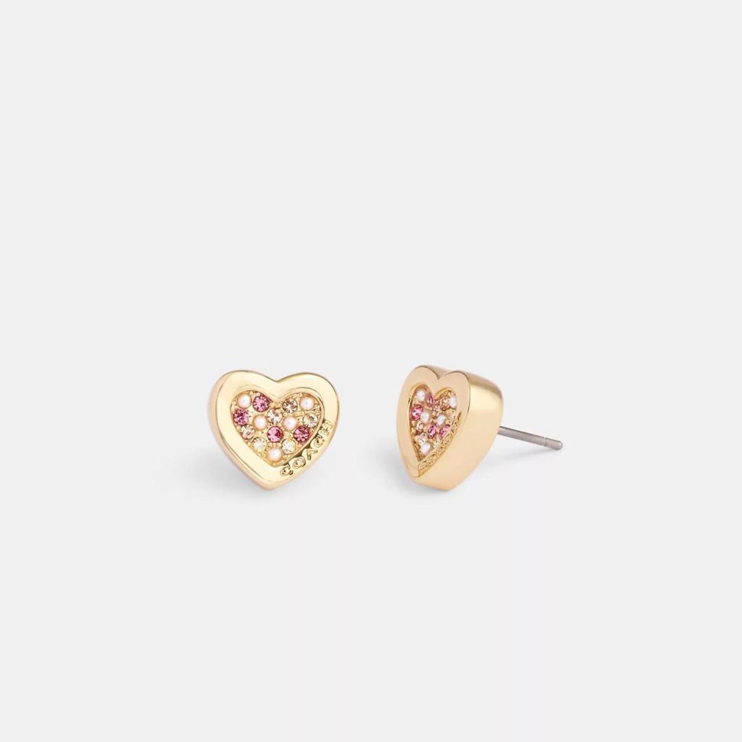 Coach Outlet Pavé Heart Stud Earrings