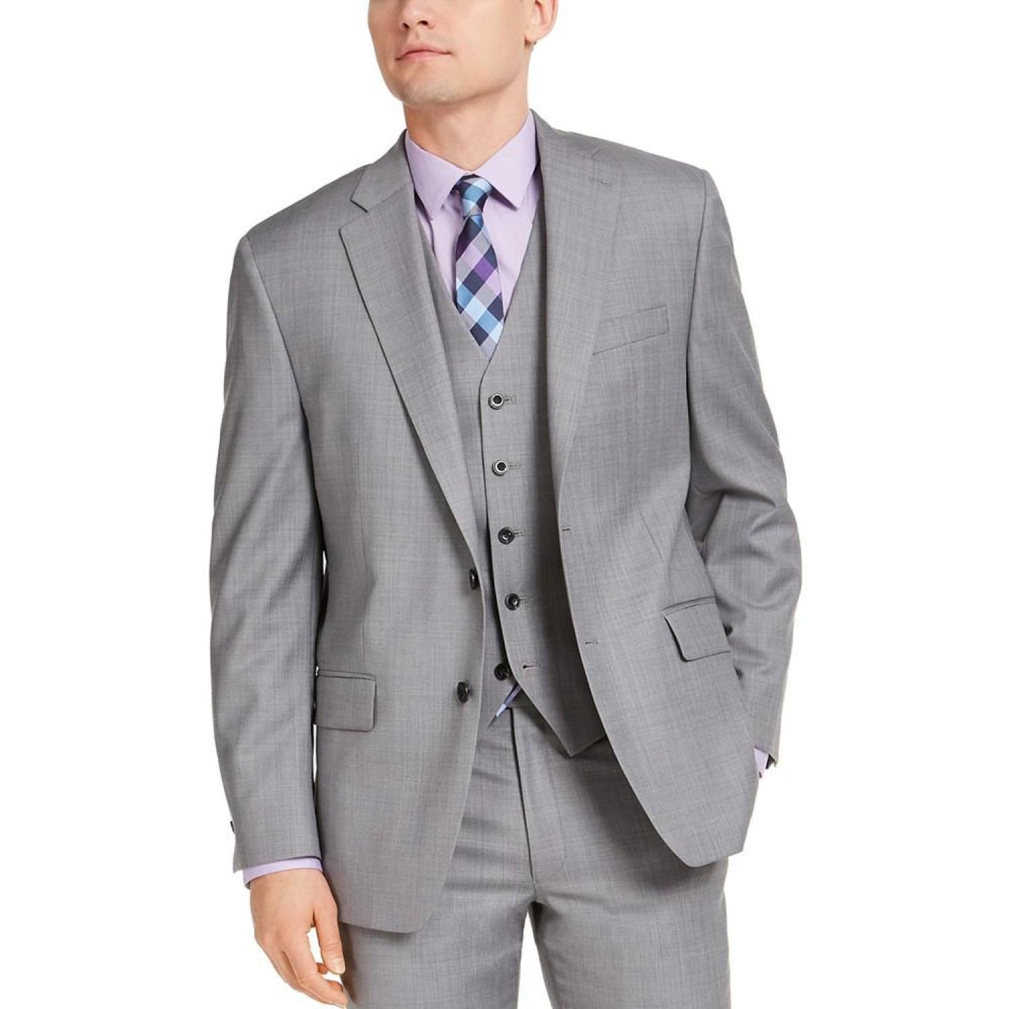 Men's Modern-Fit Airsoft Stretch Suit Jackets