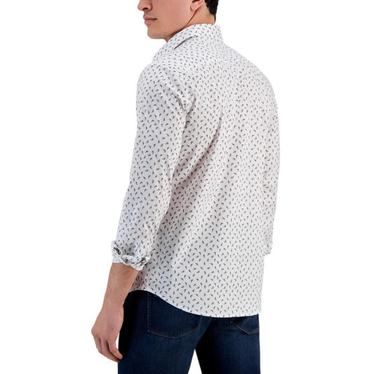 Men's Slim-Fit Micro-Floral Shirt