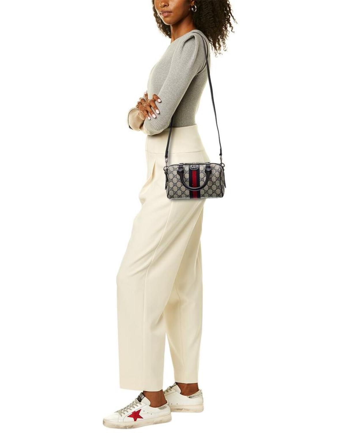 Gucci Ophidia GG Mini Top Handle GG Supreme Canvas & Leather Bag