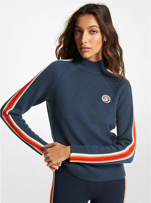 MK X ellesse Merino Wool Mock-Neck Sweater