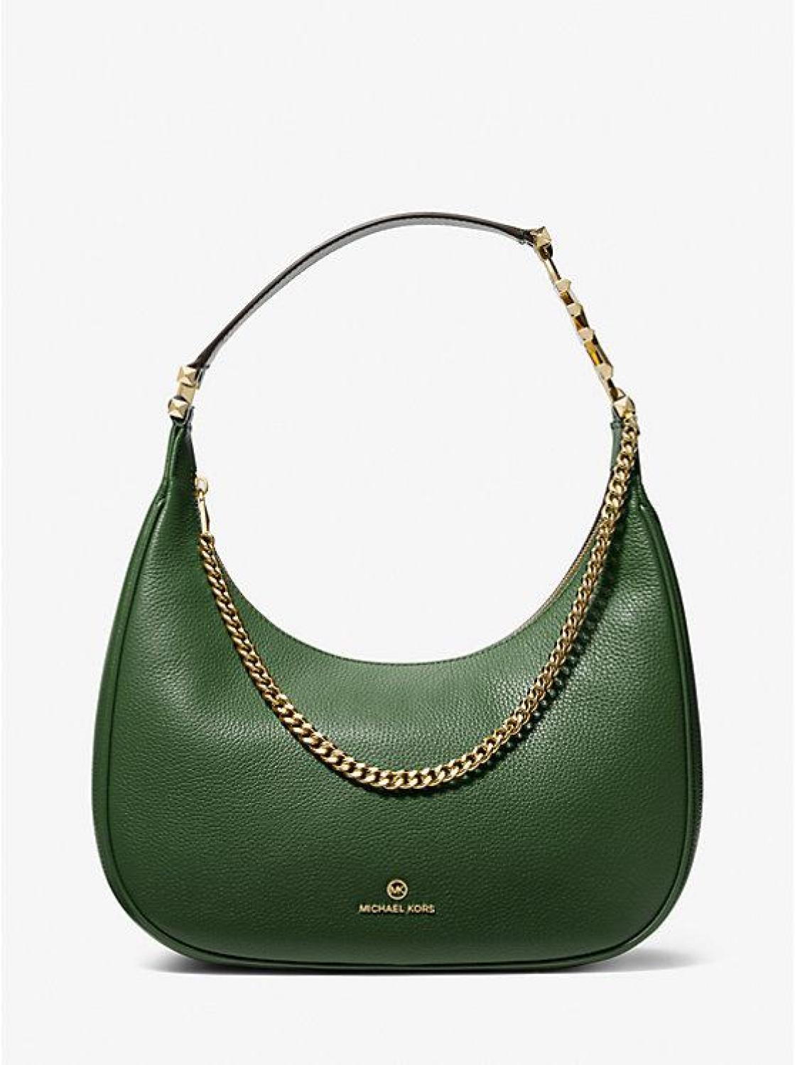 Piper Large Pebbled Leather Shoulder Bag