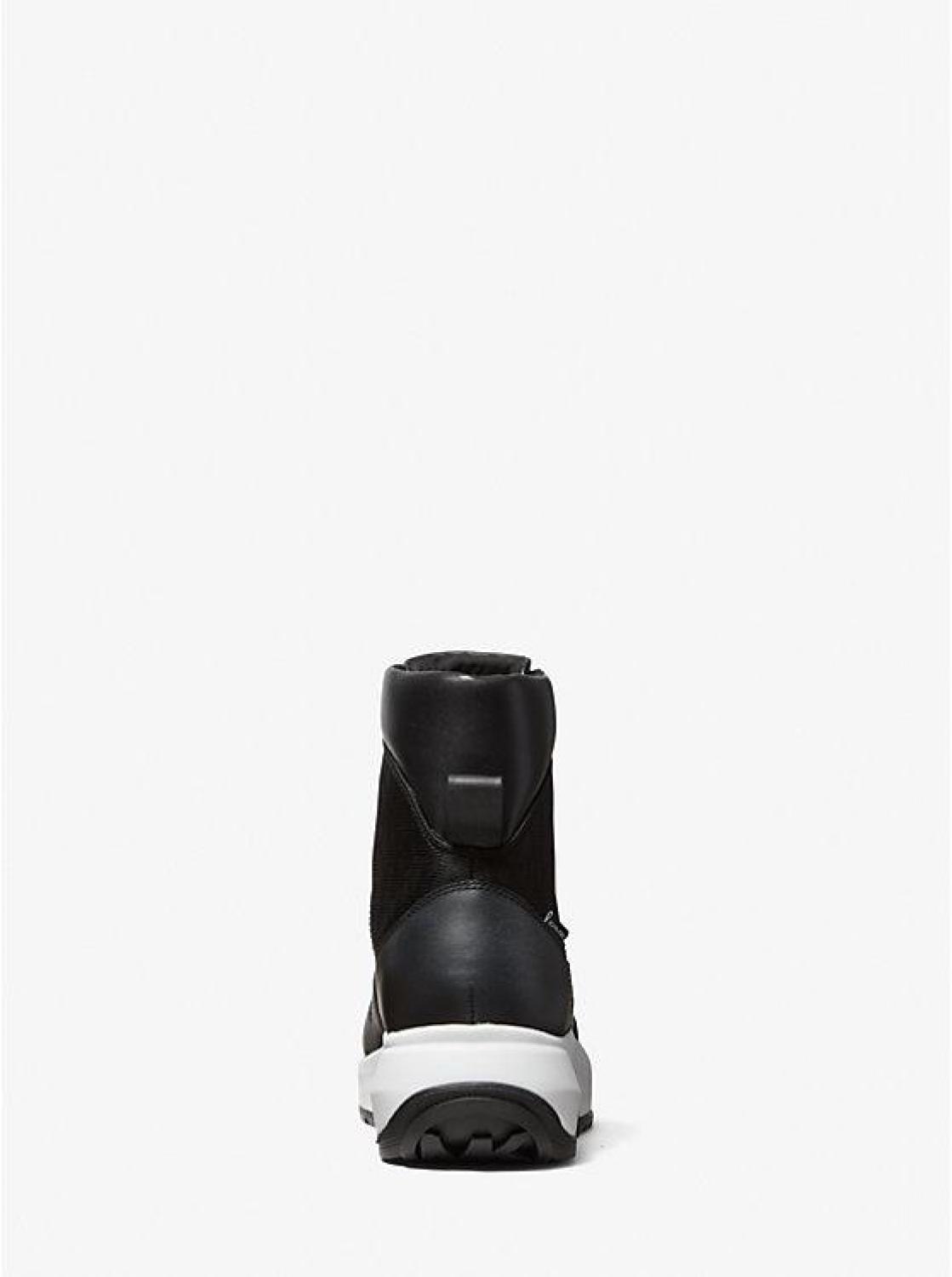 Asher Logo Jacquard and Leather Boot