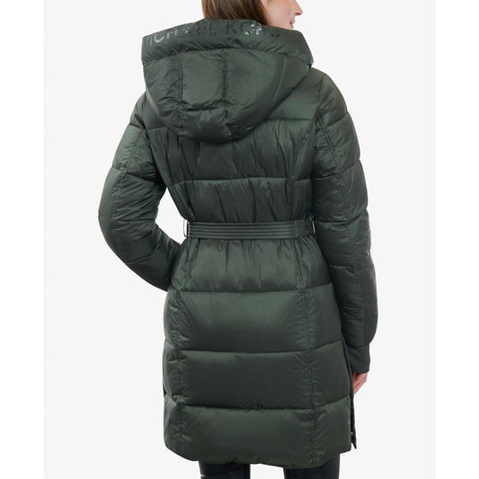 Women's Hooded Belted Puffer Coat