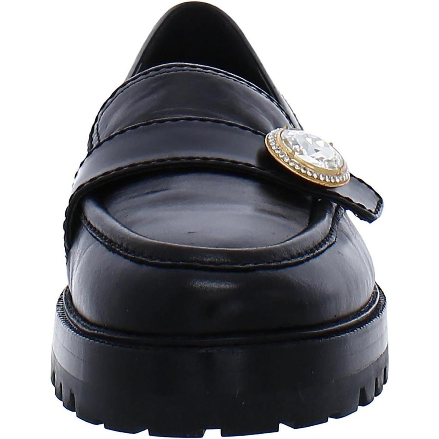 Posh Loafer Womens Rhinestone Slip-on Loafers