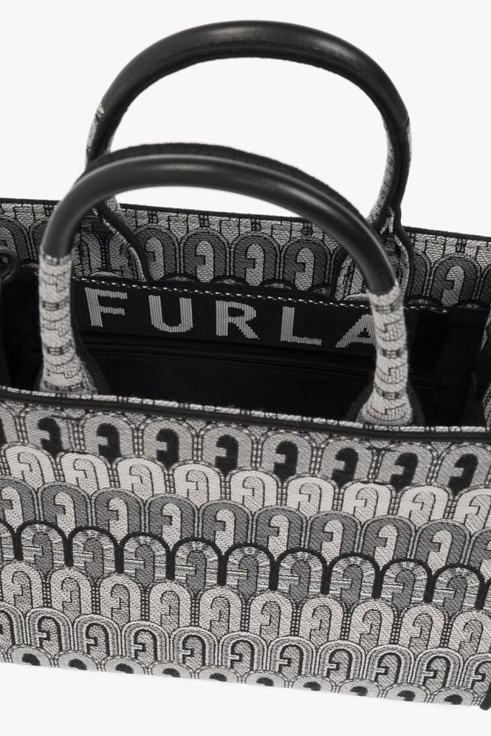 Furla Toni Antracite Jacquard Tote Bag