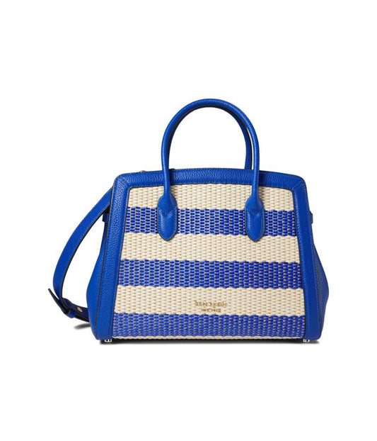 Knott Striped Woven Fabric Medium Satchel