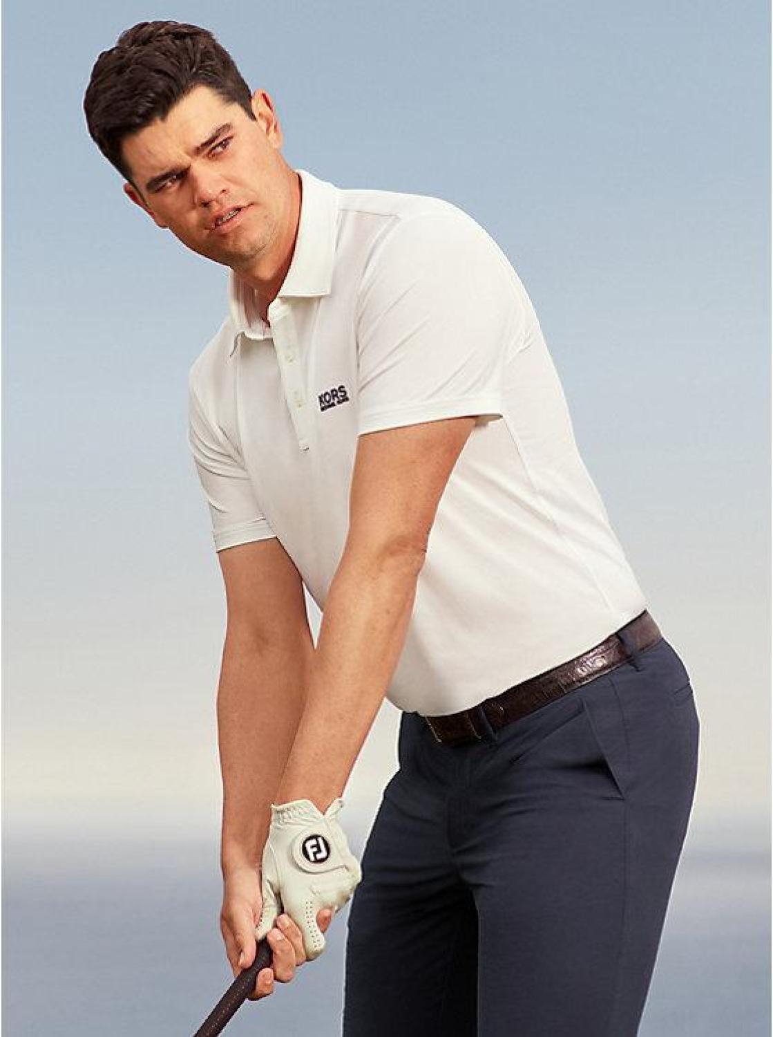 Golf Logo Stretch Jersey Polo Shirt