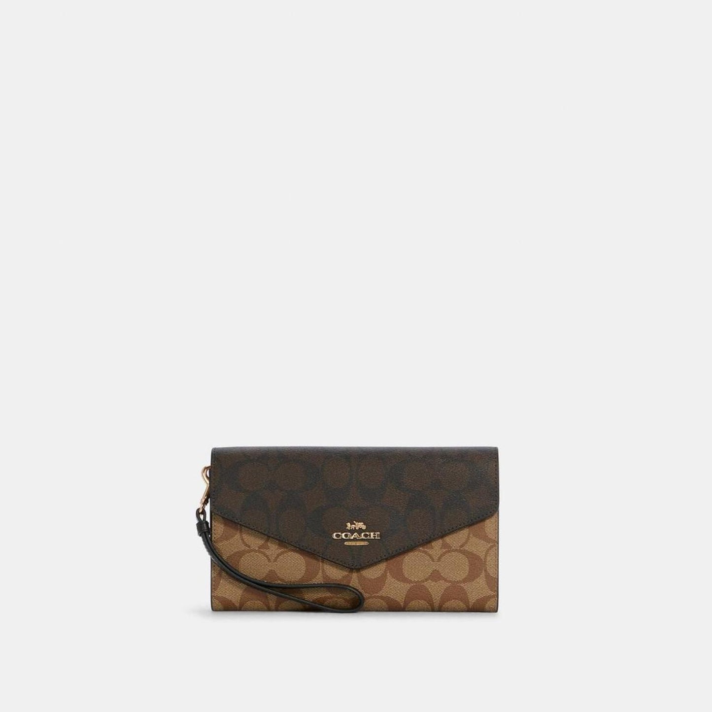 Coach Outlet Travel Envelope Wallet In Blocked Signature Canvas