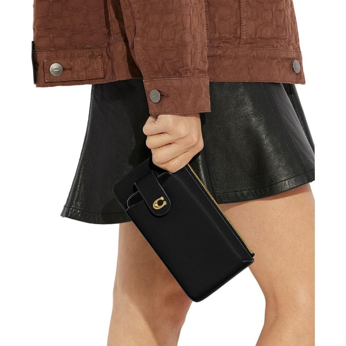 Essential Polished Pebble Leather Phone Wallet