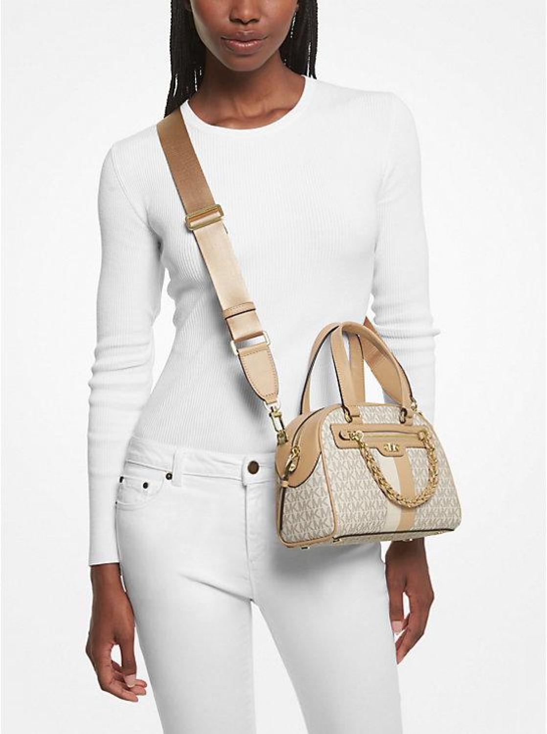 Williamsburg Small Logo Stripe Satchel