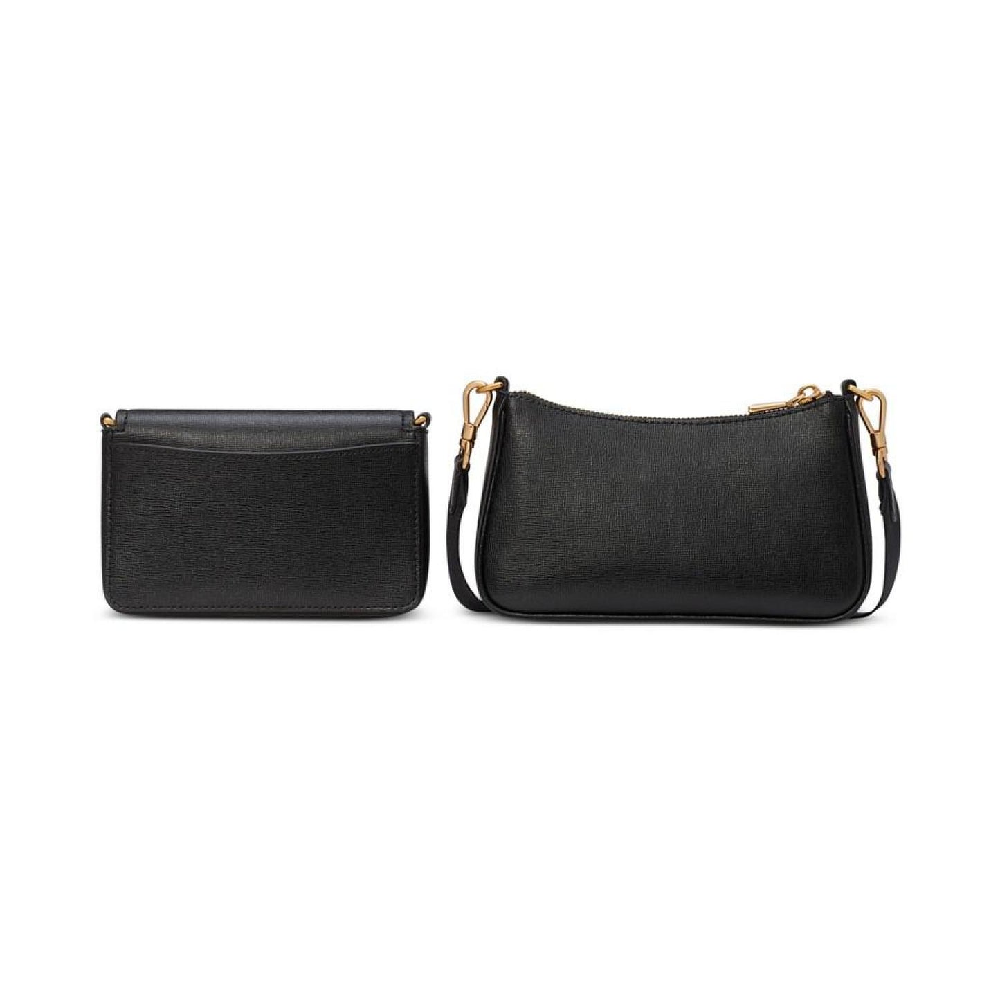 Morgan Saffiano Leather Double Up Crossbody