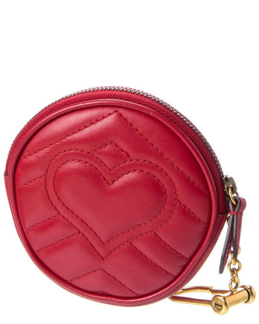 Gucci Red Calfskin Leather Coin Purse (Authentic Pre-Owned)