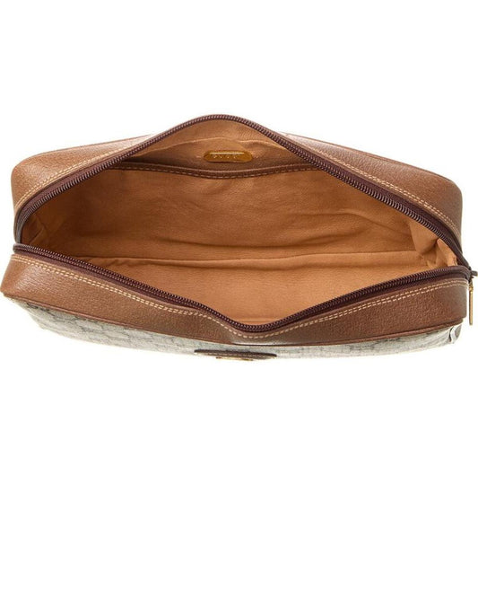Gucci Brown GG Supreme Canvas Plus Pouch (Authentic Pre-Owned)