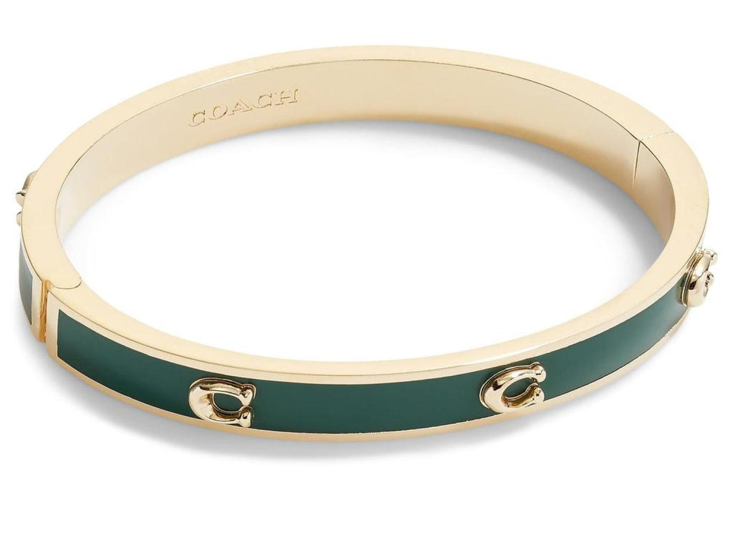 Pegged C Hinge Bangle Bracelet