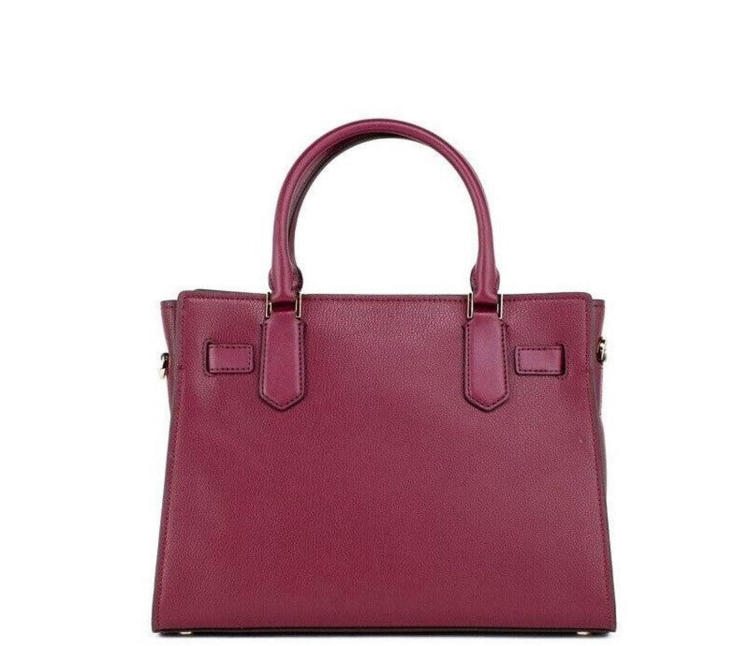 Michael Kors Hamilton Mulberry Grained Leather Satchel Crossbody Handbag Women's Purse
