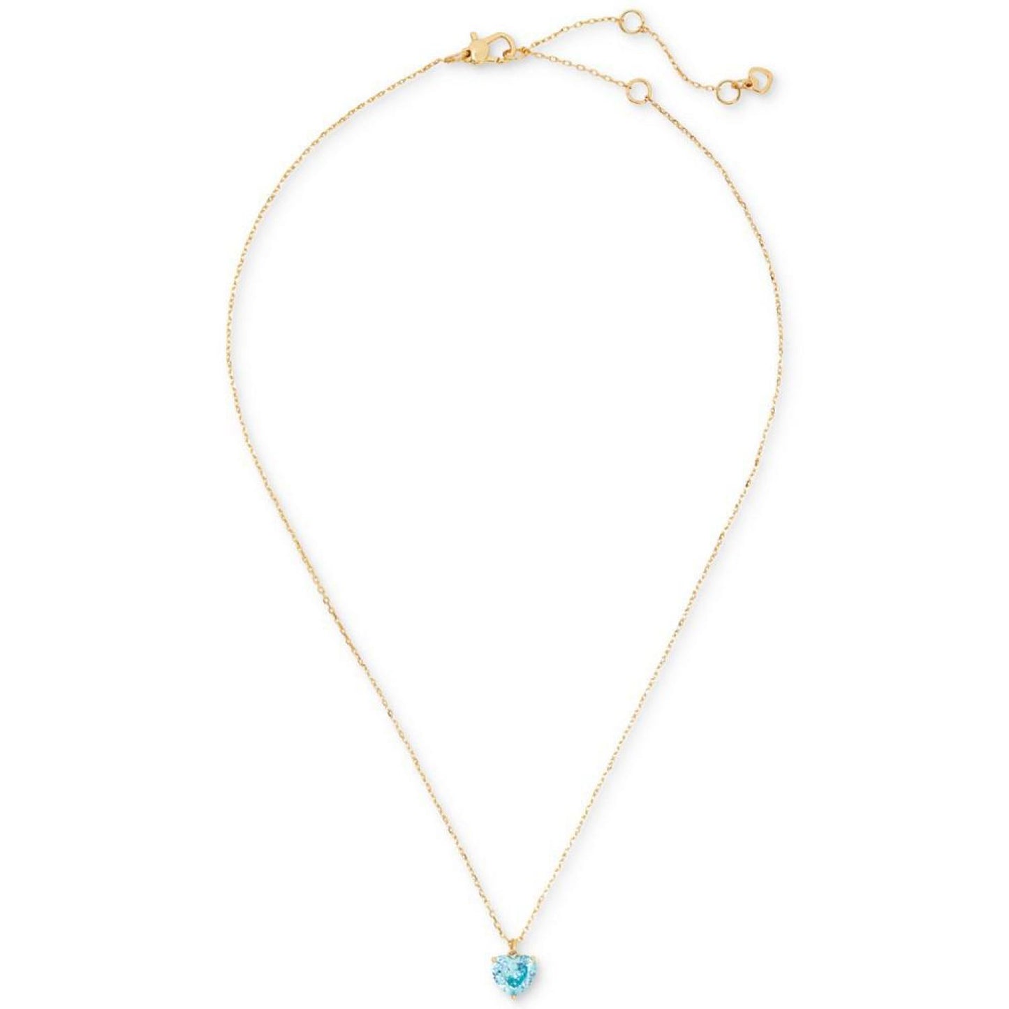 Gold-Tone Birthstone Heart Pendant Necklace, 16" + 3" extender