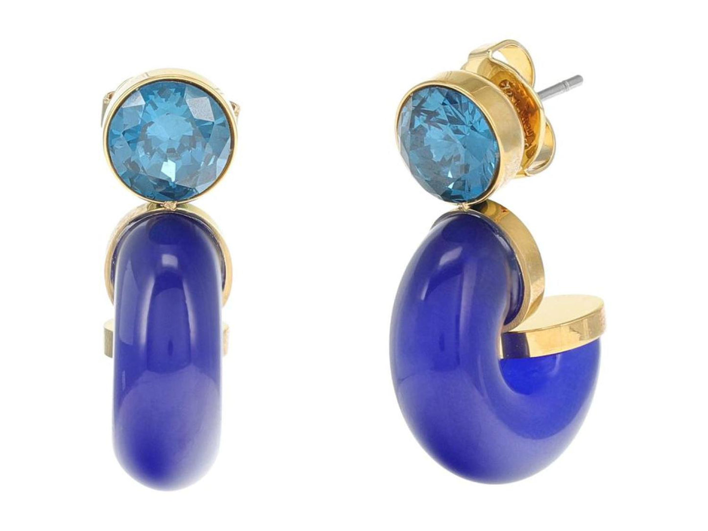 Seeing Stripes Stud Hoops Earrings